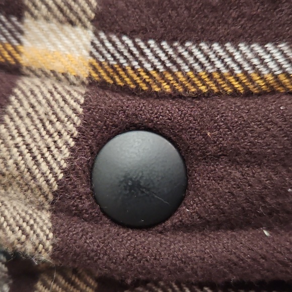 Sun + Stone Brown SHEARING Plaid Shirt - Picture 3 of 15